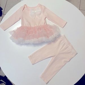 First Impressions • Baby Ballet Outfit Light Pink with Tutu Size 3-6 Months